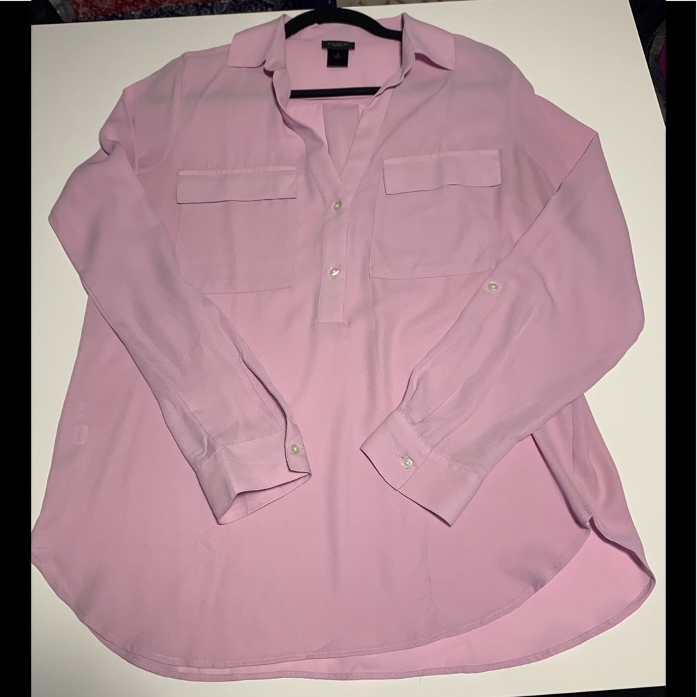 Ann Taylor Lilac Dress Shirt Blouse